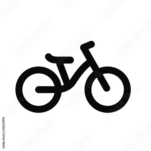 simple bike line outline vector icon illustration design isolated white background