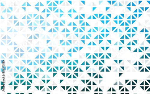 Light BLUE vector seamless background with triangles.