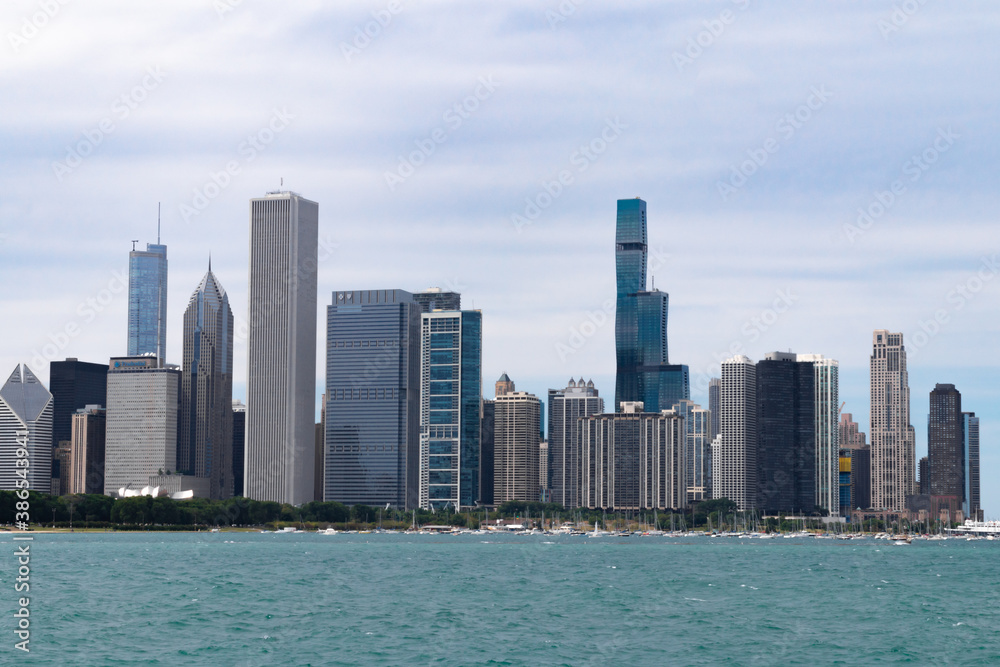 wide angle photo of chicago