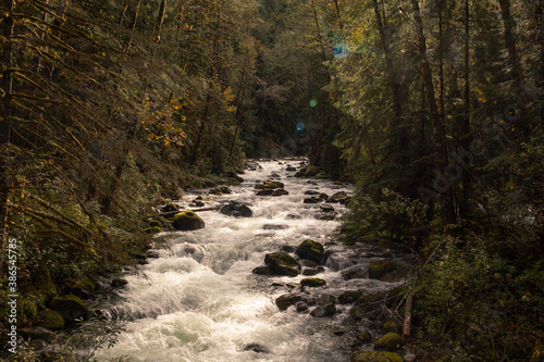 a creek runs through it.