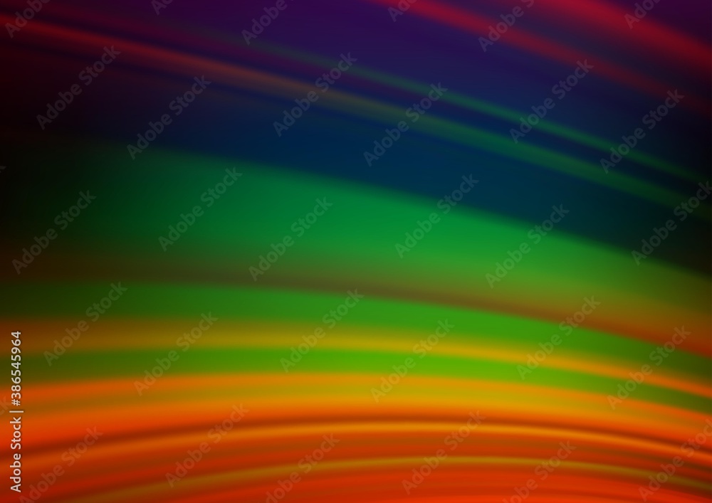 Obraz premium Dark Multicolor, Rainbow vector blurred shine abstract background.