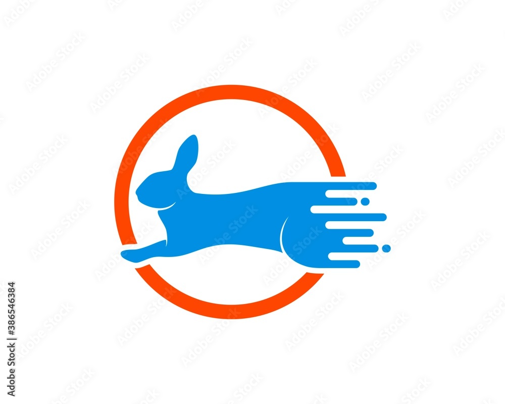 Circle shape with fast rabbit jump Circle shape with fast rabbit jump