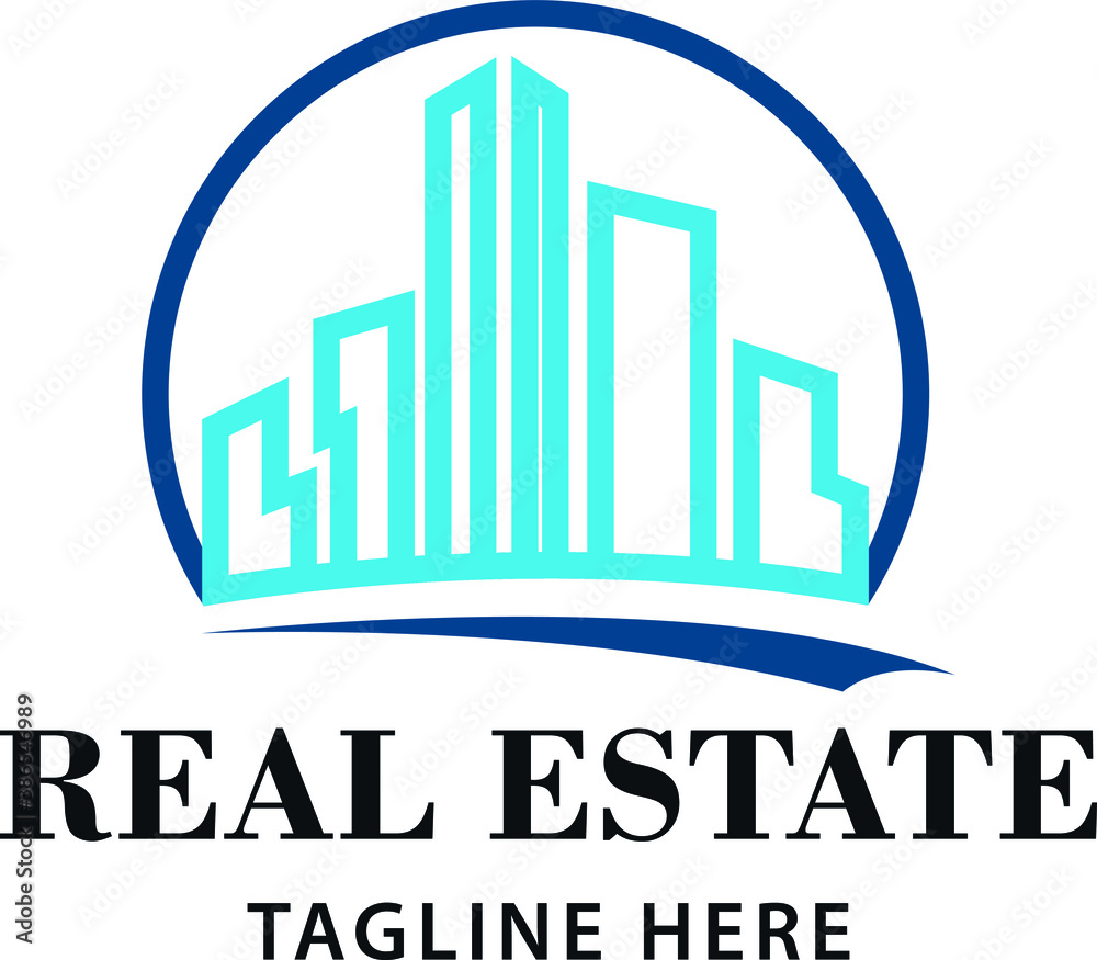 Real Estate Building logo vector template. Mortgage business brand