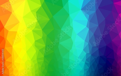 Wallpaper Mural Light Multicolor, Rainbow vector abstract polygonal cover. Torontodigital.ca