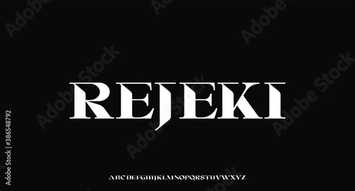 luxury modern font alphabetical vector set