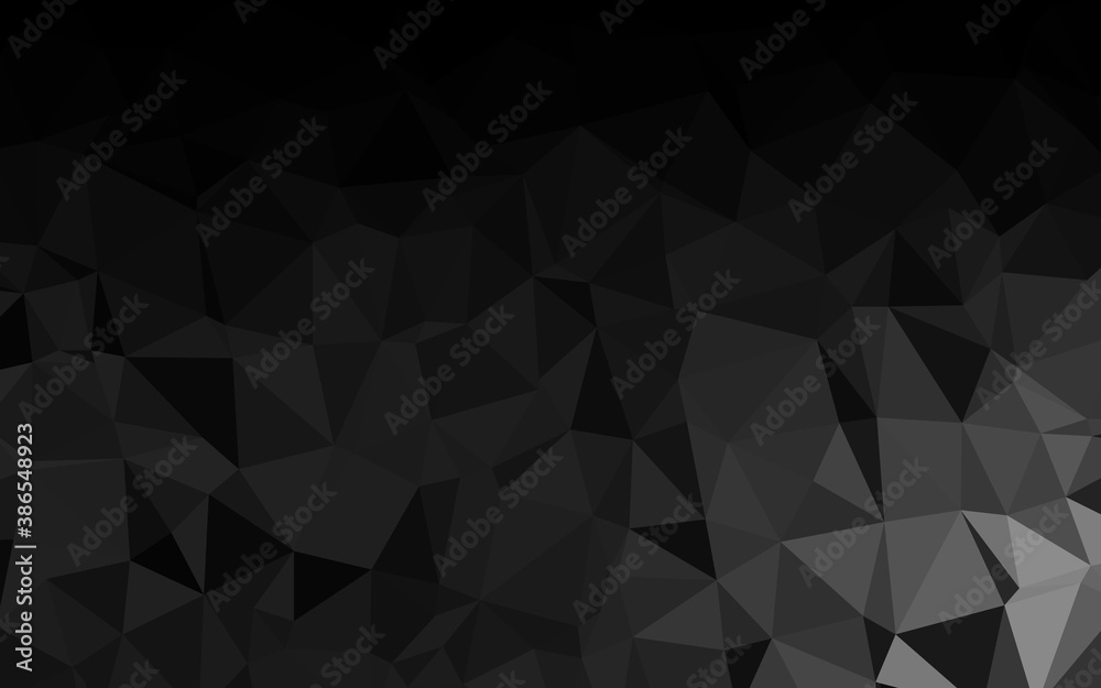Dark Silver, Gray vector blurry triangle template.