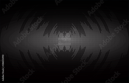 Sound waves oscillating dark light
