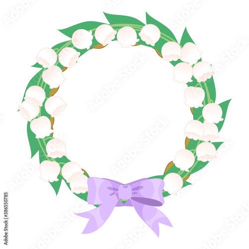 スズランのフラワーリース／Lily of the valley flower wreath
