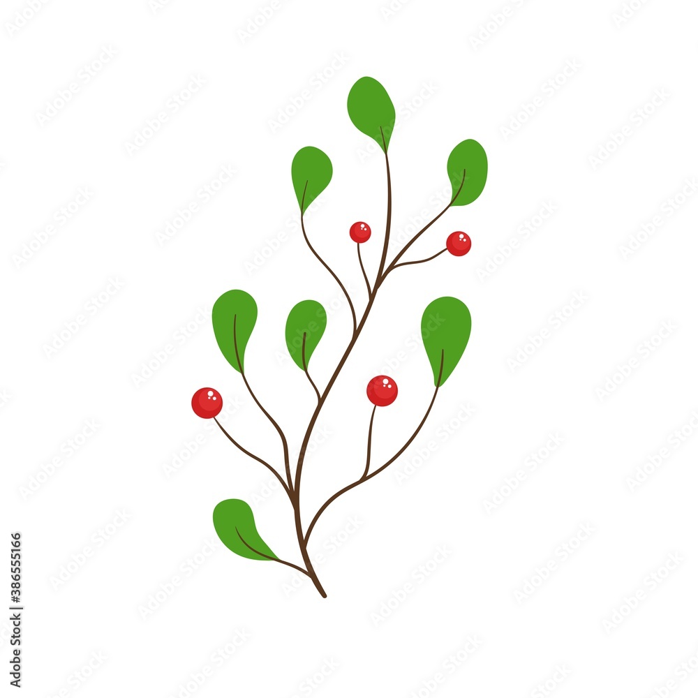 merry christmas berries with leaves design, winter season and decoration theme Vector illustration merry christmas berries with leaves design, winter season and decoration theme Vector illustration