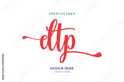 simple DTP lettering logo is easy to understand  simple and authoritative