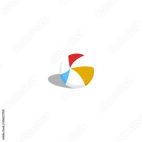 Free Download beach ball vector with three colors - GFXLoad