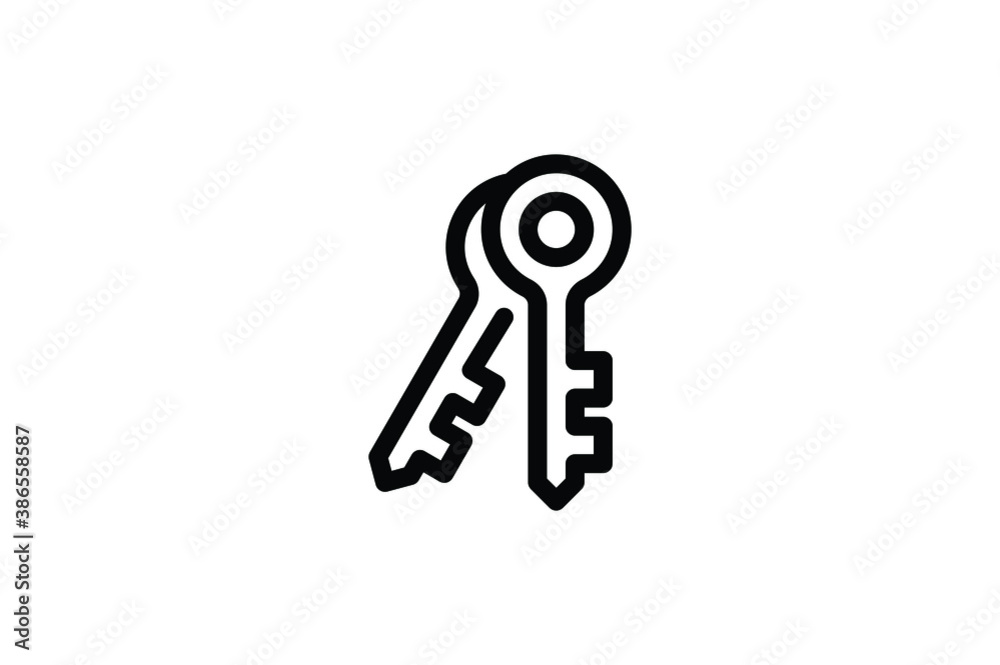 Real Estate Outline Icon - Access Key Real Estate Outline Icon - Access Key