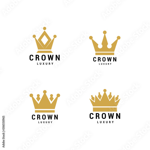 crown logo icon vector template.