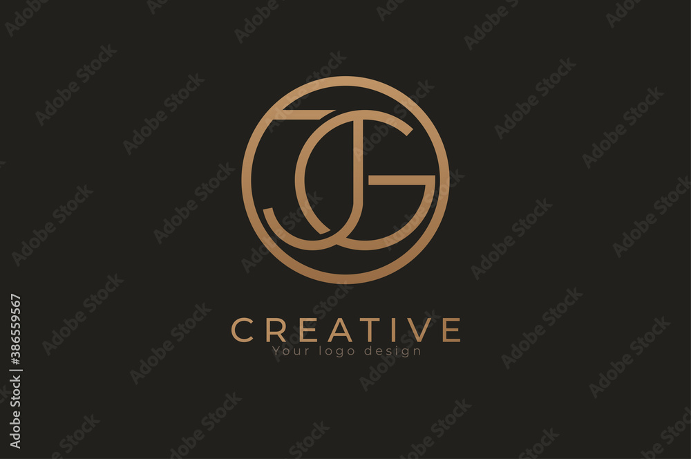 Abstract initial letter J and G logo, usable for branding and business logos, Flat Logo Design Template, vector illustration Abstract initial letter J and G logo, usable for branding and business logos, Flat Logo Design Template, vector illustration