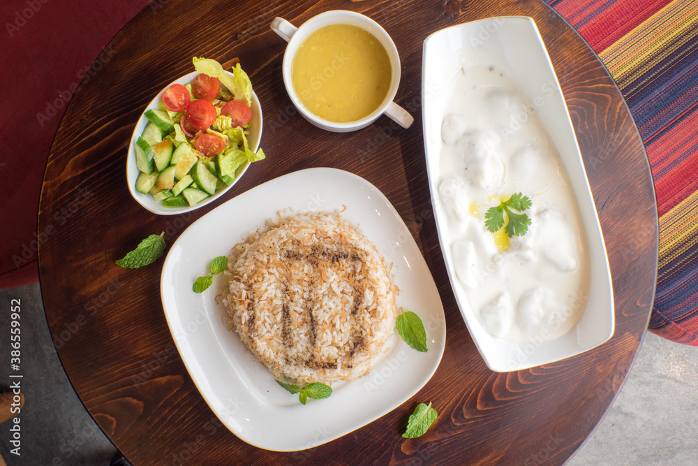 kibbeh with rice and yogurt Laban kibbeh with rice and yogurt Laban