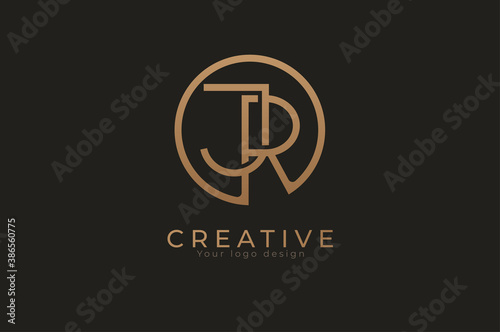 Abstract initial letter J and R logo, usable for branding and business logos, Flat Logo Design Template, vector illustration photo