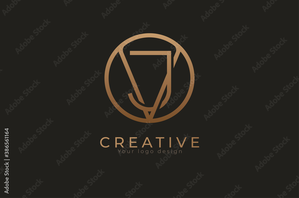 Abstract initial letter J and V logo, usable for branding and business logos, Flat Logo Design Template, vector illustration Abstract initial letter J and V logo, usable for branding and business logos, Flat Logo Design Template, vector illustration