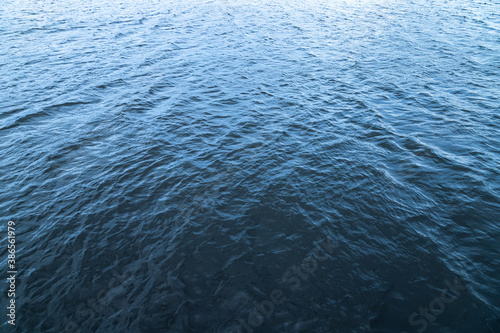 Blue ocean water surface, natural background photo