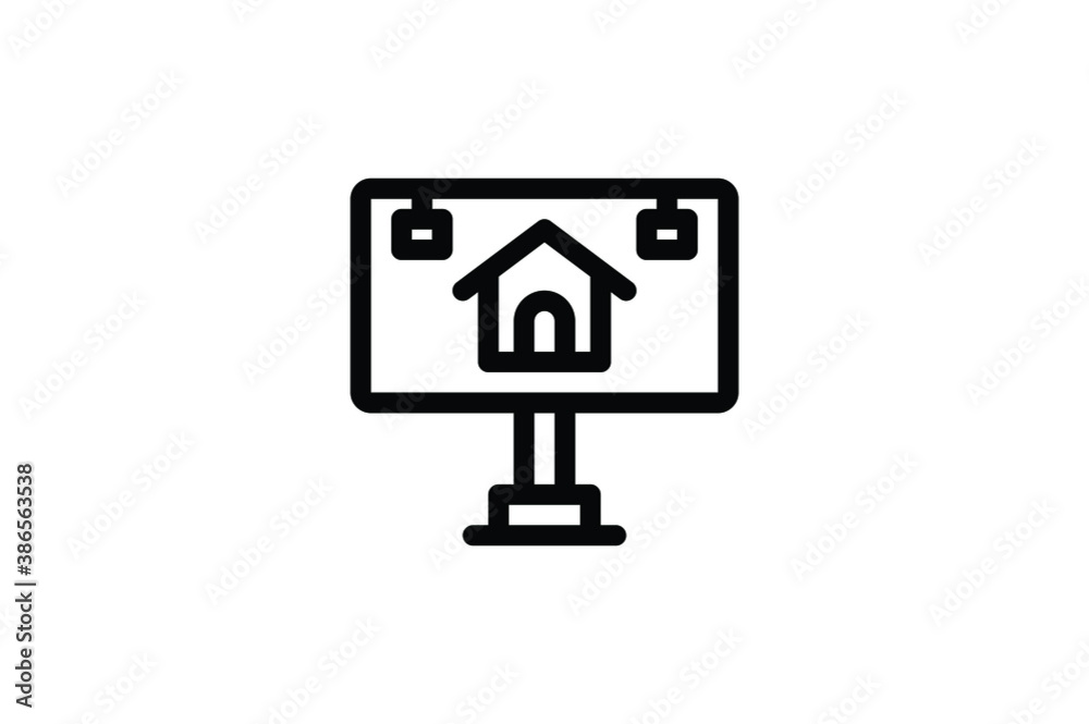 Real Estate Outline Icon - Billboard Marketing Real Estate Outline Icon - Billboard Marketing