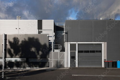 Industrial science lab exterior.