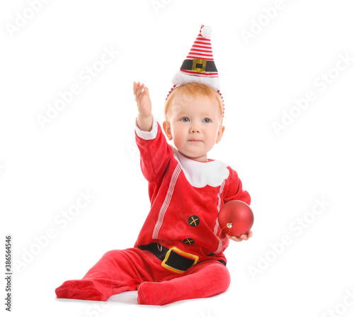 Cute little baby in Christm...