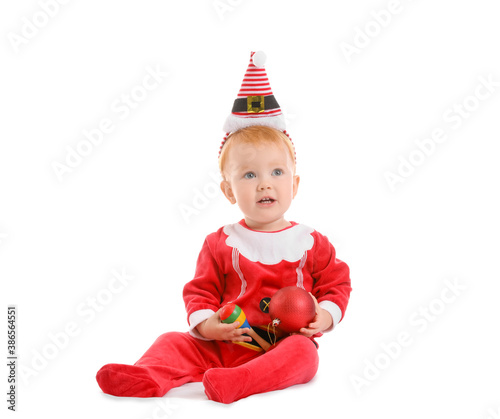 Cute little baby in Christm...