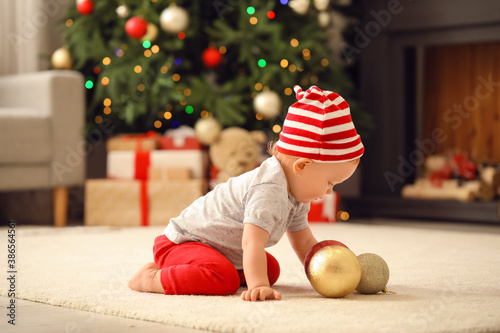 Cute little baby in room de...