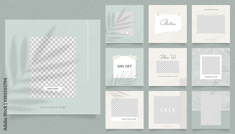 social media template banner fashion sale promotion. fully ...