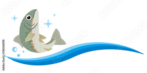 ニジマスのイラストレーション