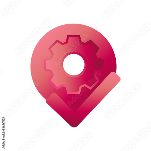 location icon. location setting concept . Vector illustration, gradient style vector icon .