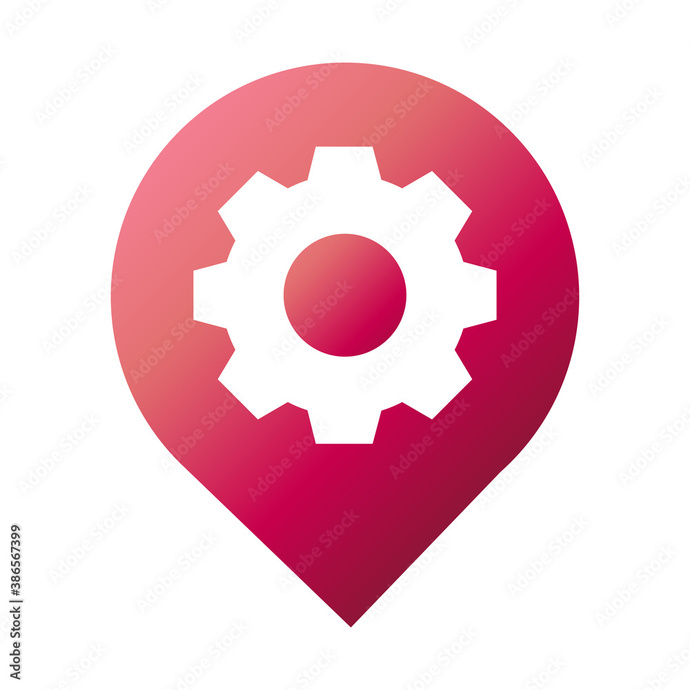 location icon. location setting concept . Vector illustration, gradient style vector icon . location icon. location setting concept . Vector illustration, gradient style vector icon .