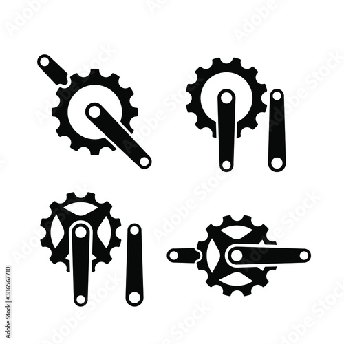 set collection crank creek cycle creative sport bike with initial letter c vector logo icon illustration design isolated white background photo