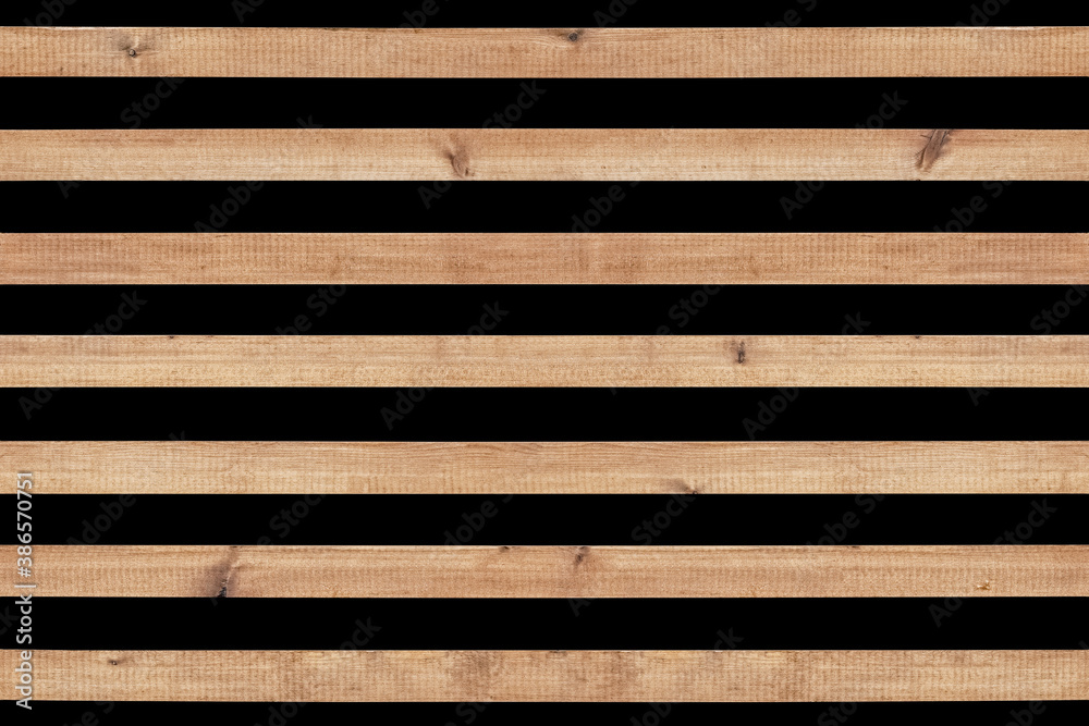 The texture of wooden boards, slats on a black background. Seamless pattern, wooden background. The texture of wooden boards, slats on a black background. Seamless pattern, wooden background.