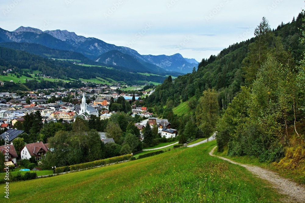 Austrian Alps-view of the town Schladming Austrian Alps-view of the town Schladming
