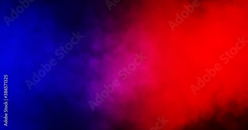 Abstract image of Colorful smoke or fog in black background.