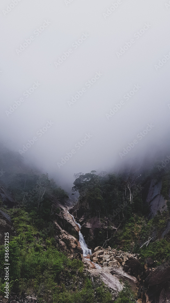 Fototapeta premium misty morning in the mountains