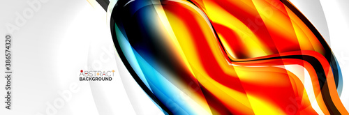 Vector abstract background  flowing liquid style bubble with metallic  color quicksilver chrome texture and color glow effects