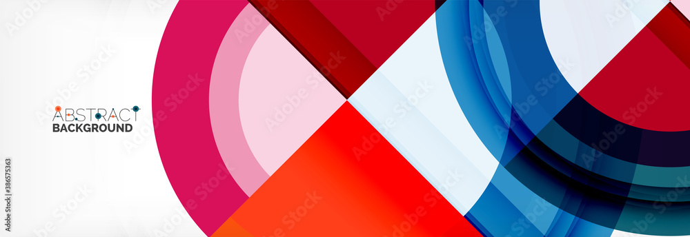 Round shapes, triangles and circles. Modern abstract background Round shapes, triangles and circles. Modern abstract background