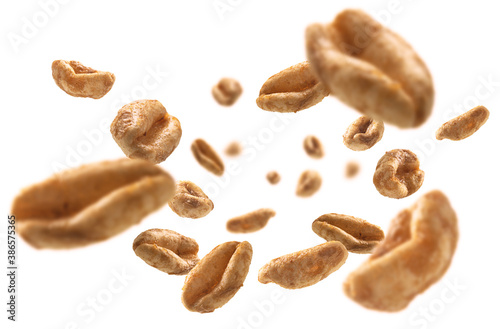 Bilde på lerret Aerial wheat levitates on a white background