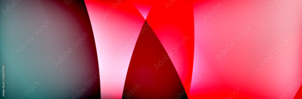 Obraz premium Fluid gradient neon color waves, vector abstract background