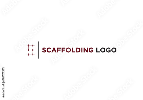 Minimal Letter S and Scaffolding Combination Mark  Logo.