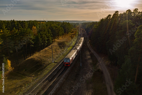 train on the railway