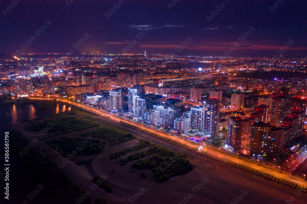 Kazan city at night