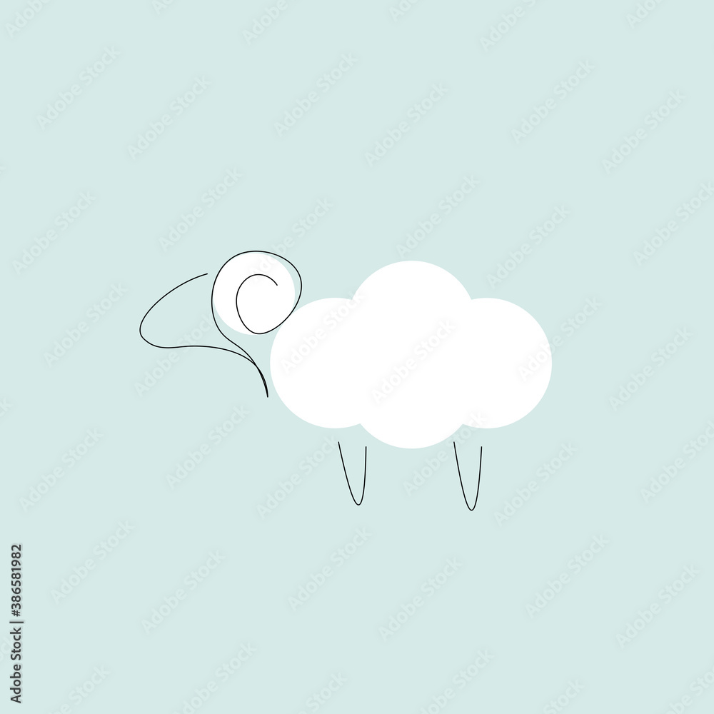 Sheep cartoon animal background. Vector illustration Sheep cartoon animal background. Vector illustration