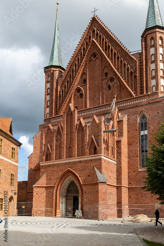  View of Frombork Cathedral a place where he worked Copernicus. Poland