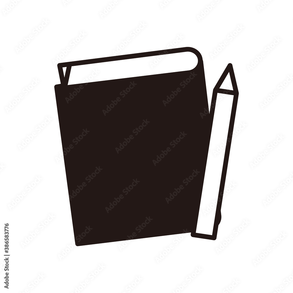 本 ノート とペンベクトルアイコンイラスト 本 ノート アイコン ストックイラスト Stock Vector Adobe Stock