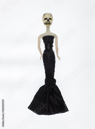 Wallpaper Mural Death Day holiday, Mexican doll with skull isolated on white background Torontodigital.ca