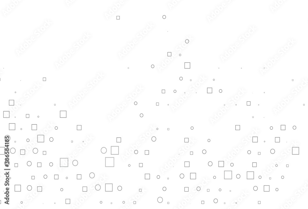 Light Silver, Gray vector layout with circle spots, cubes.