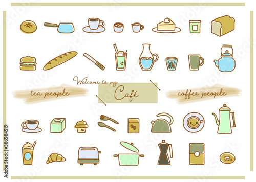 カフェ　素材　イラスト