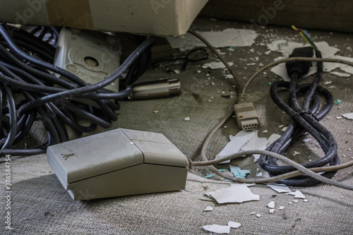 old mouse from an atari computer on a chair photo